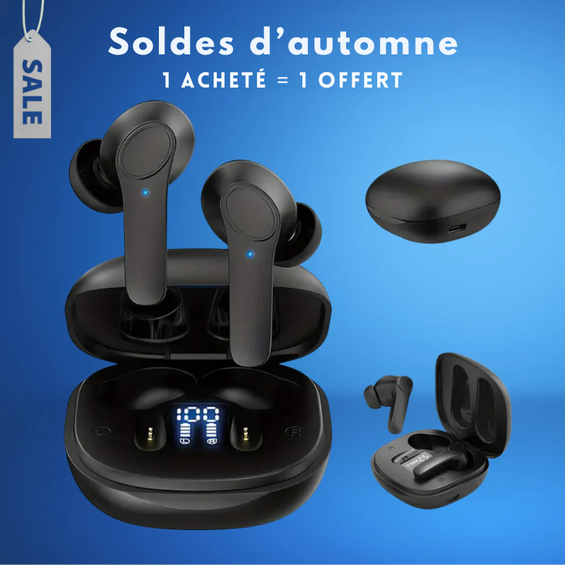 SmartBuds™ – Écouteurs IA avec traducteur intégré – Offre 1 + 1 Gratuit